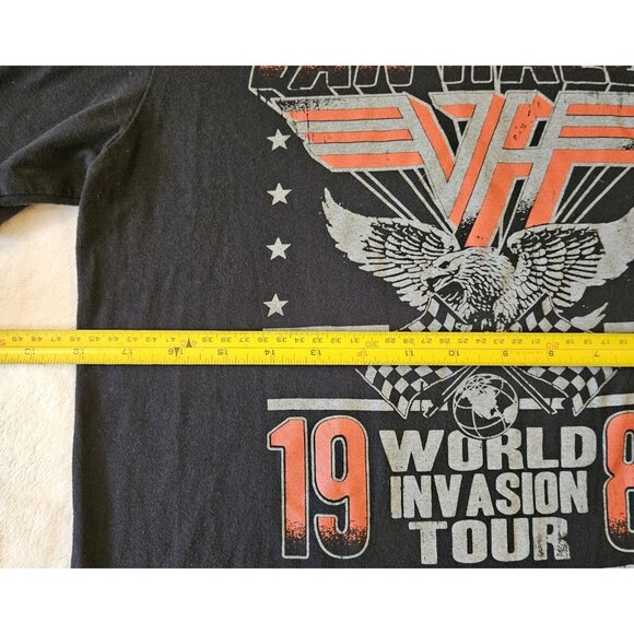 Van Halen World Tour 1980s T Shirt Medium Gildan heavy metal rock band tee - Picture 4 of 5